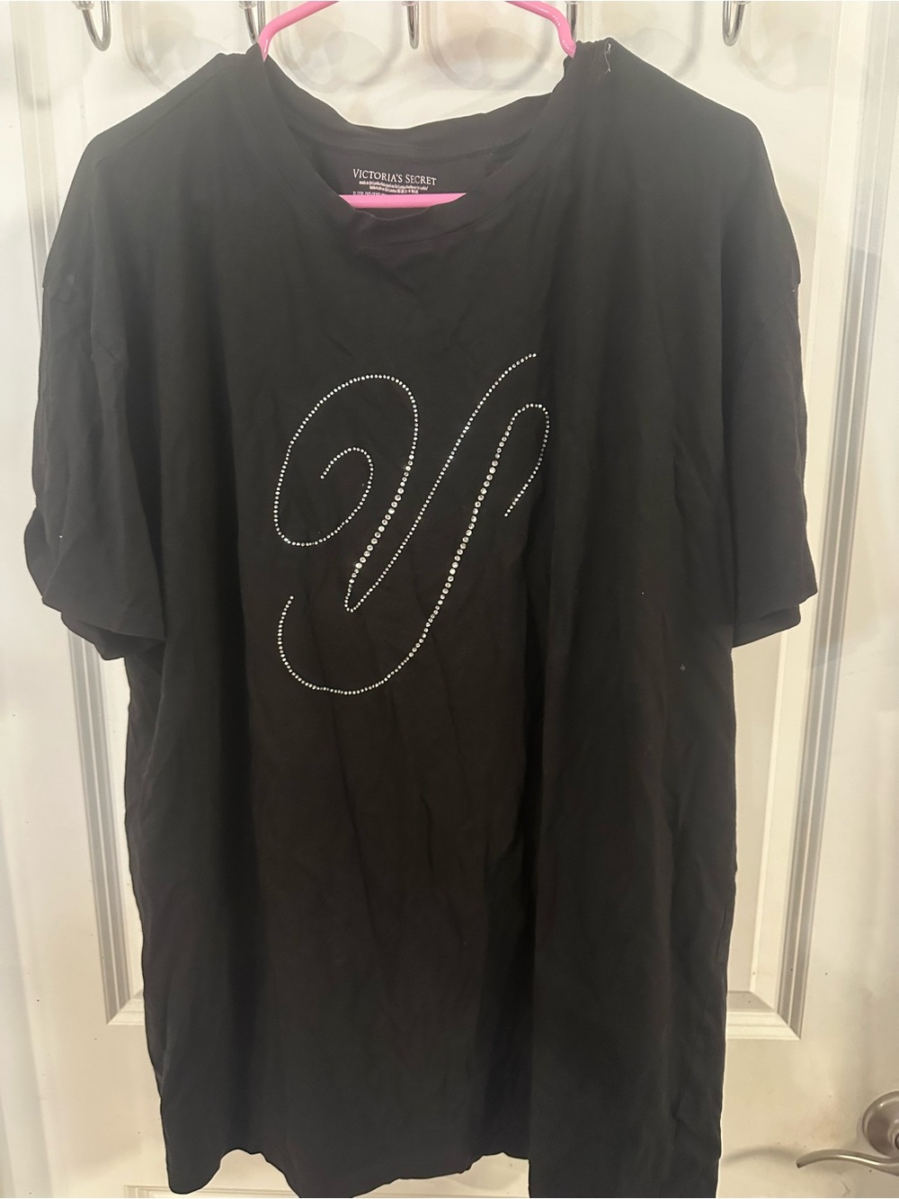 Victoria's Secret  Rhinestone 'V' Logo Shirt